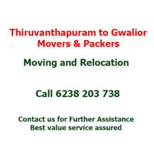 Thiruvanthapuram to Gwalior movers 