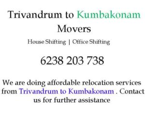 Trivandrum to Kumbakonam-movers